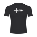 Faith Cross Compression Tee in black, front